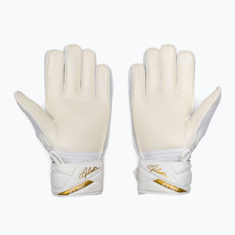 Detské brankárske rukavice Reusch Attrakt AB1 Solid Junior white/gold 3
