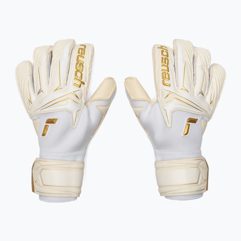 Brankárske rukavice Reusch Attrakt AB1 Duo white/gold 2