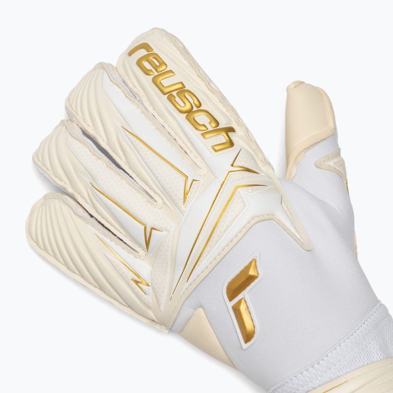 Brankárske rukavice Reusch Attrakt AB1 Duo white/gold 4