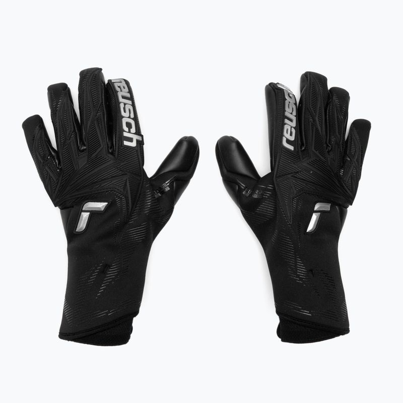 Brankárske rukavice Reusch Attrakt Duo Strapless black/silver/black 2