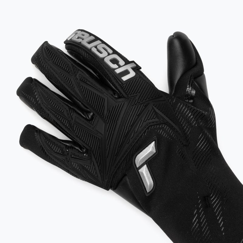 Brankárske rukavice Reusch Attrakt Duo Strapless black/silver/black 4