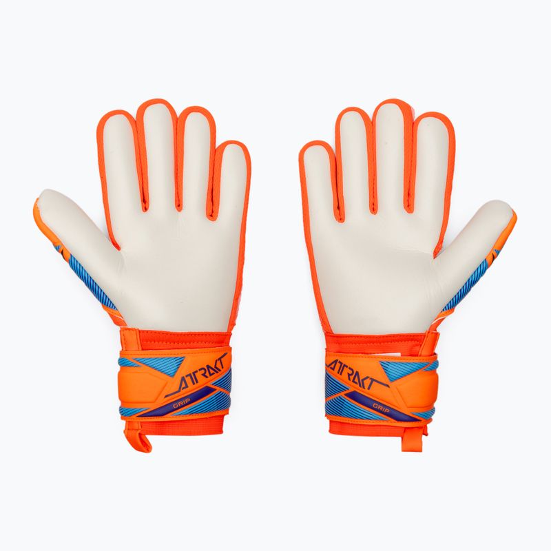 Detské brankárske rukavice Reusch Attrakt Grip Junior shocking orange/blue 3