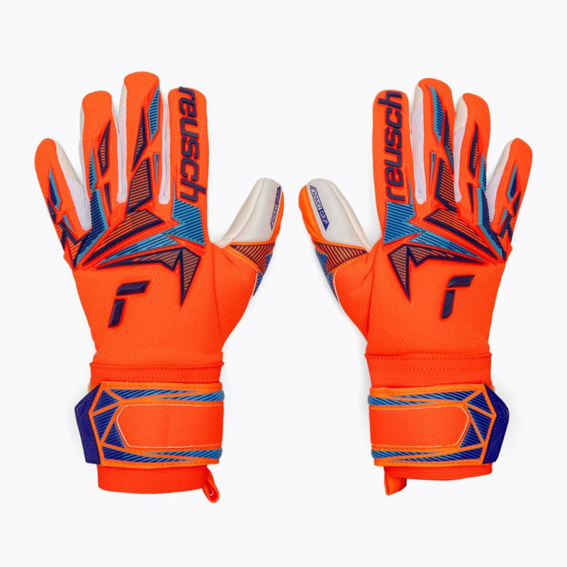 Detské brankárske rukavice Reusch Attrakt Freegel Advance Junior shocking orange/blue 2