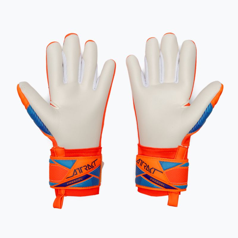 Detské brankárske rukavice Reusch Attrakt Freegel Advance Junior shocking orange/blue 3