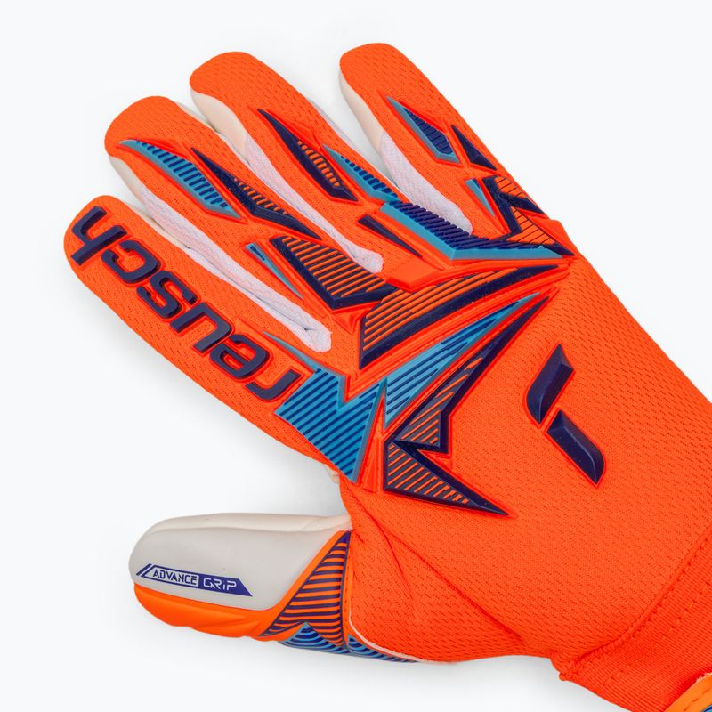 Detské brankárske rukavice Reusch Attrakt Freegel Advance Junior shocking orange/blue 4