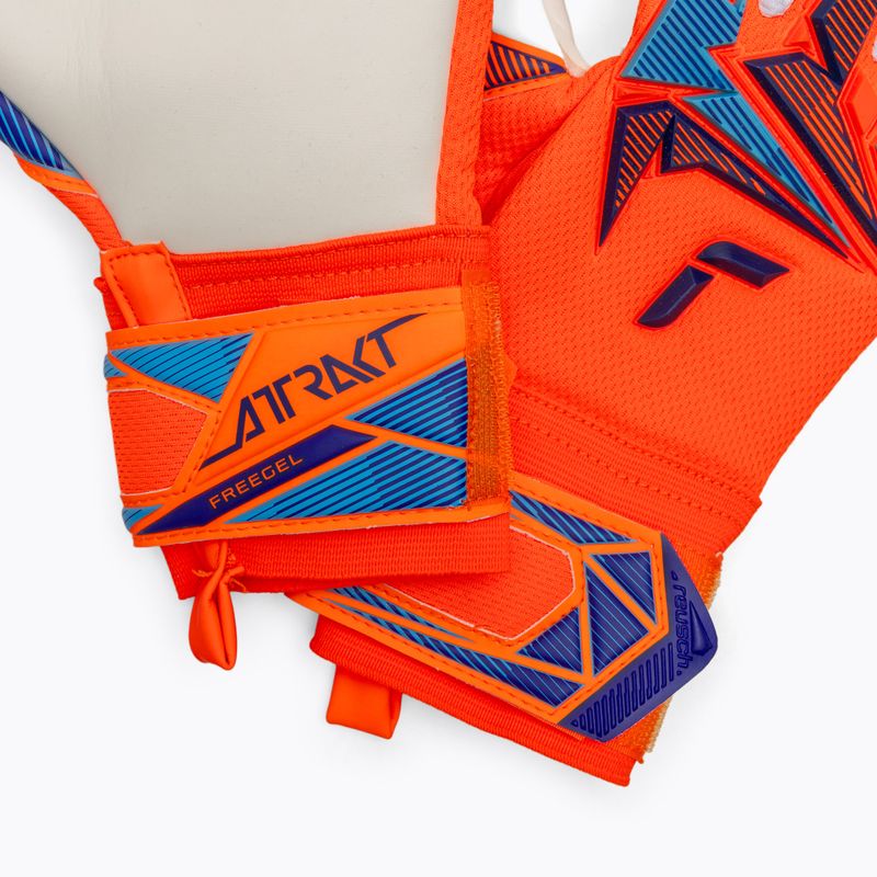 Detské brankárske rukavice Reusch Attrakt Freegel Advance Junior shocking orange/blue 5