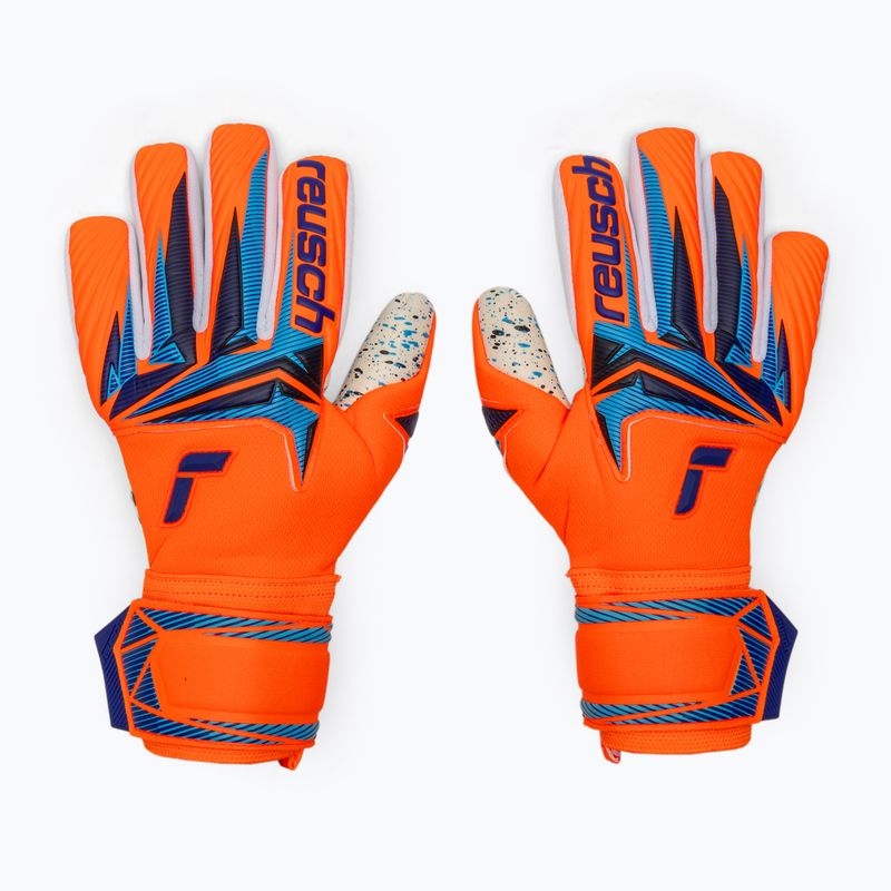 Brankárske rukavice Reusch Attrakt Fusion NC shocking orange/blue 2