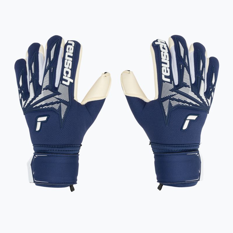 Brankárske rukavice Reusch Attrakt Freegel Gold X Finger Support Junior premium blue/white 2