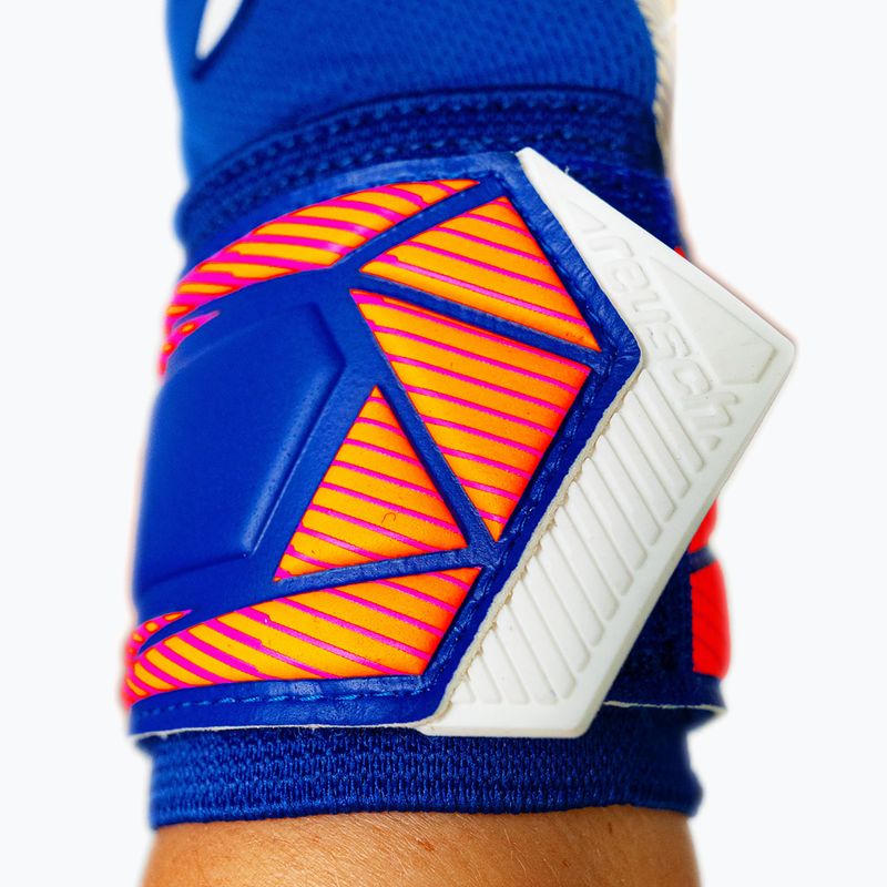 Brankárske rukavice Reusch Attrakt Gold X NC sharp blue/white/shocking orange 7