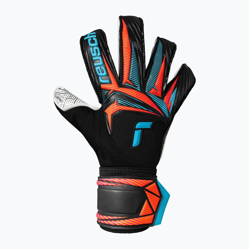 Brankárske rukavice Reusch Attrakt Advance Evolution Glueprint black/aqua blue/shocking orange 2