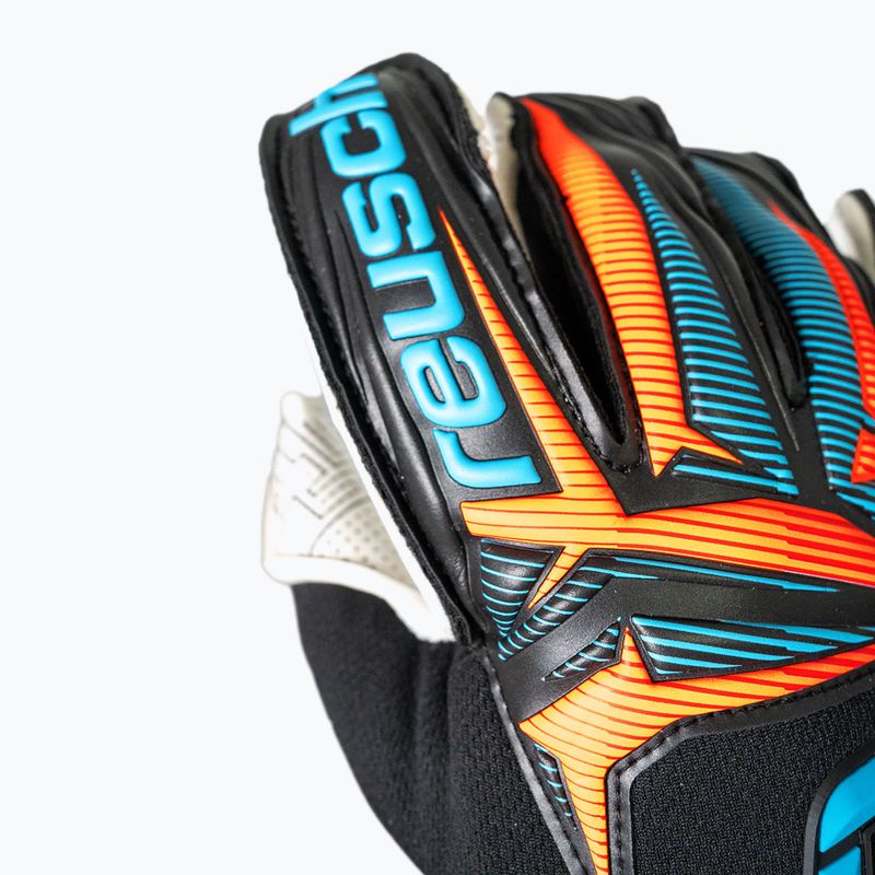 Brankárske rukavice Reusch Attrakt Advance Evolution Glueprint black/aqua blue/shocking orange 6