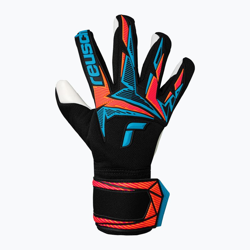 Brankárske rukavice Reusch Attrakt Freegel Advance black/aqua blue/shocking orange 2