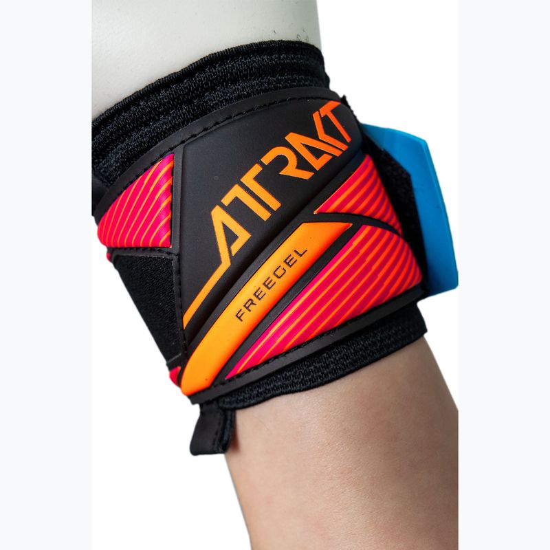 Brankárske rukavice Reusch Attrakt Freegel Advance black/aqua blue/shocking orange 8
