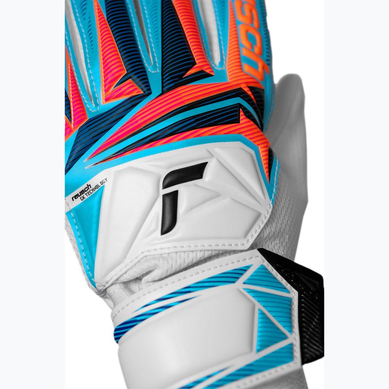 Detské brankárske rukavice Reusch Attrakt Starter Solid Junior white/light blue 6