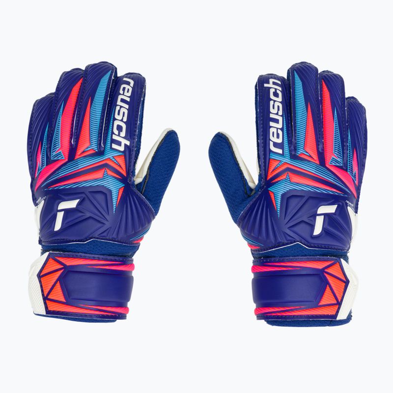 Detské brankárske rukavice Reusch Attrakt Solid Junior sharp blue/white/shocking orange 2