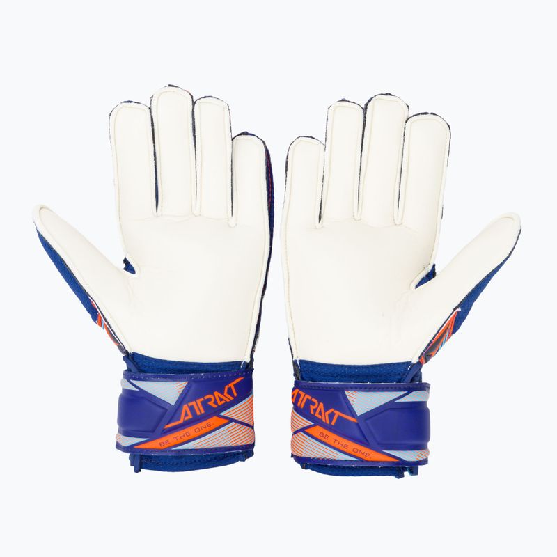 Detské brankárske rukavice Reusch Attrakt Solid Junior sharp blue/shocking orange 3