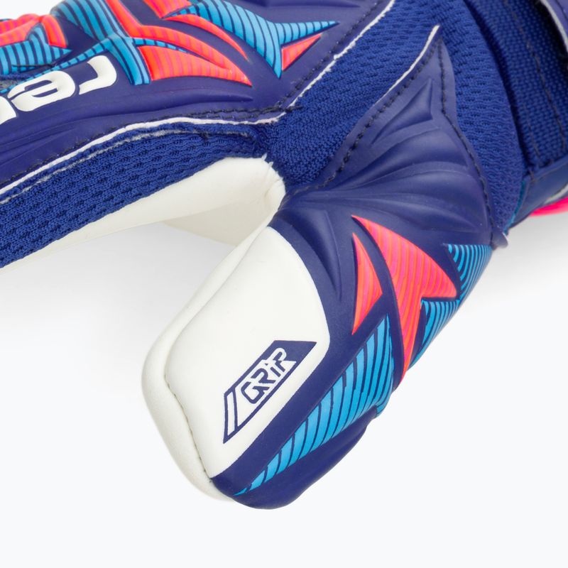 Detské brankárske rukavice Reusch Attrakt Grip Junior sharp blue/white/shocking orange 5