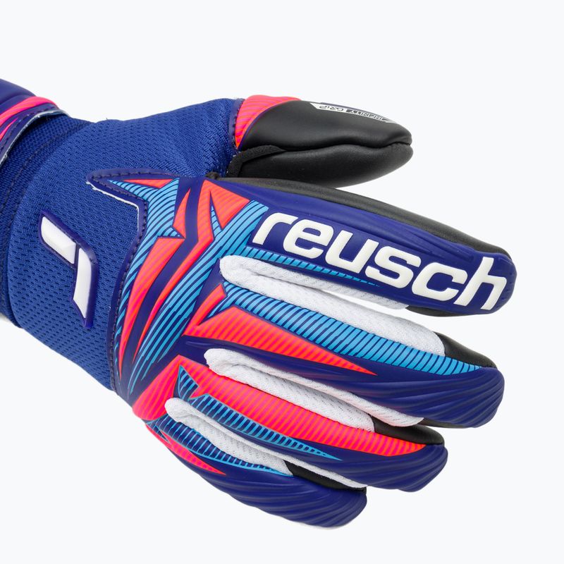 Detské brankárske rukavice Reusch Attrakt Infinity Evolution NC Junior sharp blue/shocking orange/black 4