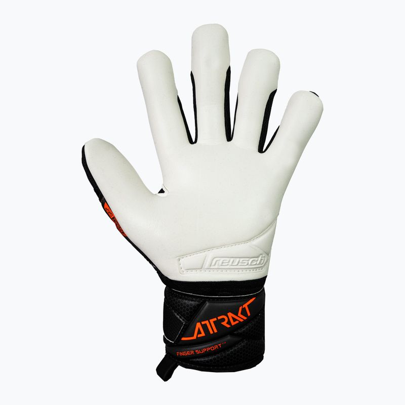 Brankárske rukavice Reusch Attrakt Advance Finger Support black/shocking orange 3