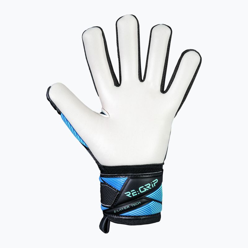 Detské brankárske rukavice Reusch Attrakt RE:GRIP NC Junior black/ocean light 4