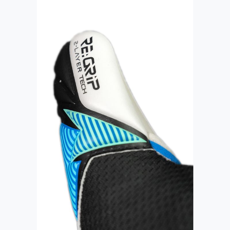 Detské brankárske rukavice Reusch Attrakt RE:GRIP NC Junior black/ocean light 7