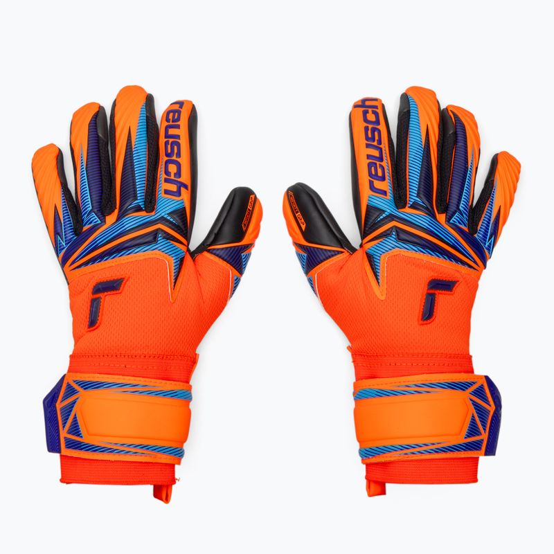 Detské brankárske rukavice Reusch Attrakt Infinity Evolution NC Junior shocking orange/blue/black 2