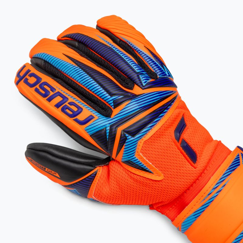Detské brankárske rukavice Reusch Attrakt Infinity Evolution NC Junior shocking orange/blue/black 4
