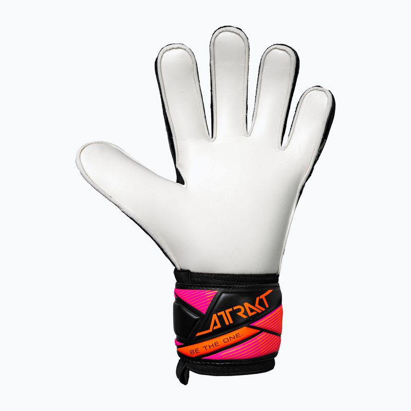 Brankárske rukavice Reusch Attrakt Solid black/aqua blue/shocking orange 3