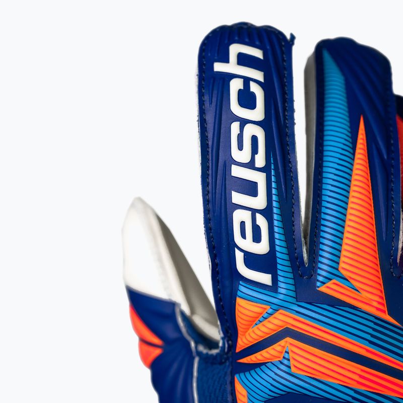 Detské brankárske rukavice Reusch Attrakt Advance Junior sharp blue/white/shocking orange 5