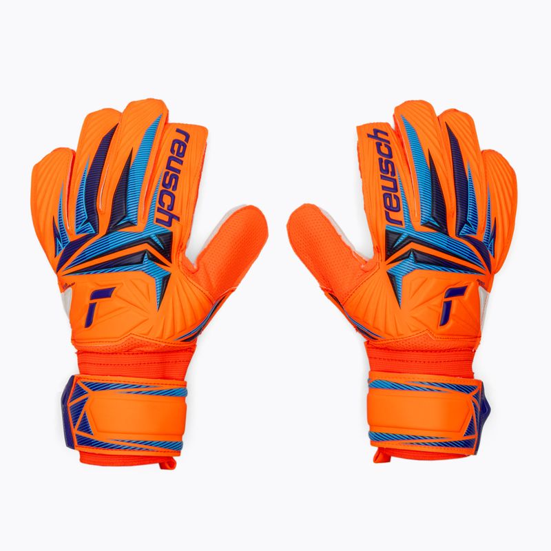 Brankárske rukavice Reusch Attrakt Solid shocking orange/blue 2