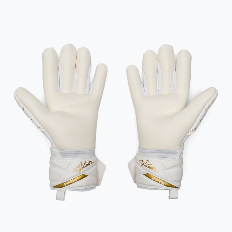 Detské brankárske rukavice Reusch Attrakt AB1 Advance Junior white/gold 3