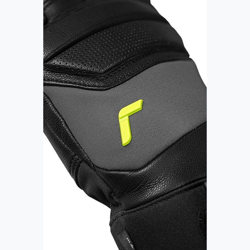 Lyžiarske rukavice Reusch Profi SL black/dark granite/safety yellow 4