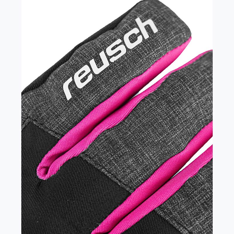 Detské lyžiarske rukavice Reusch Leo R-Tex XT black/black melange/pink glo 4