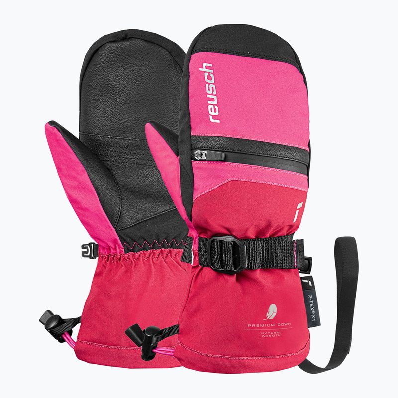 Detské lyžiarske rukavice Reusch Lan R-Tex XT Mitten cerise/pink glo