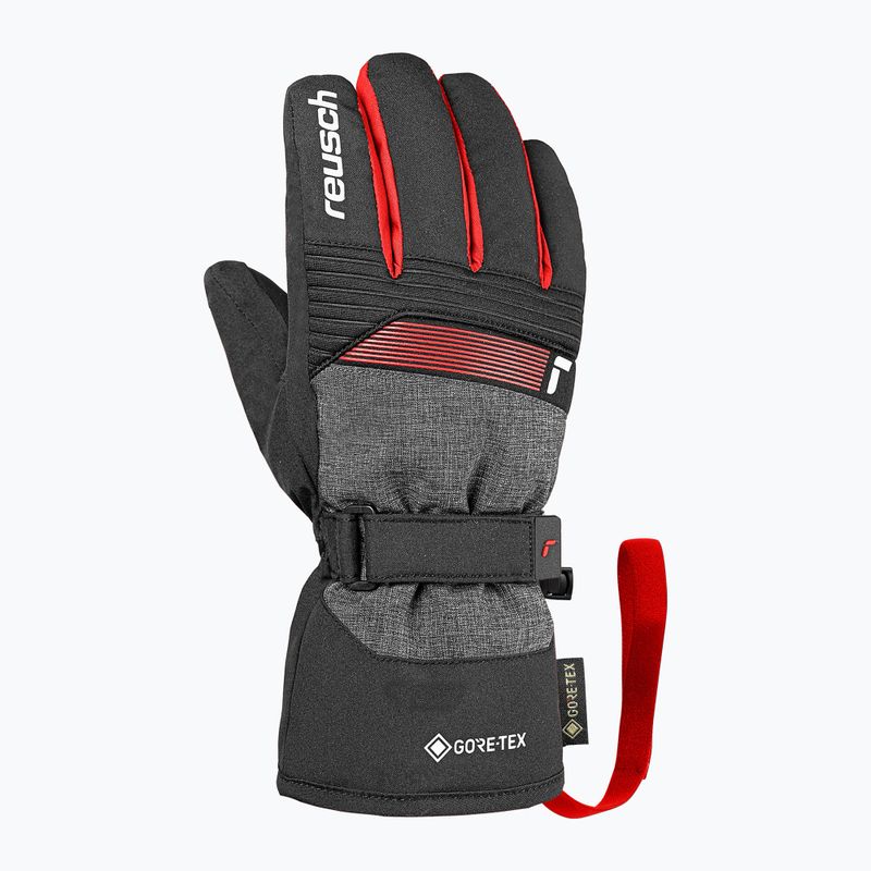 Detské lyžiarske rukavice Reusch Rocket GORE-TEX black/black melange/fire red 2