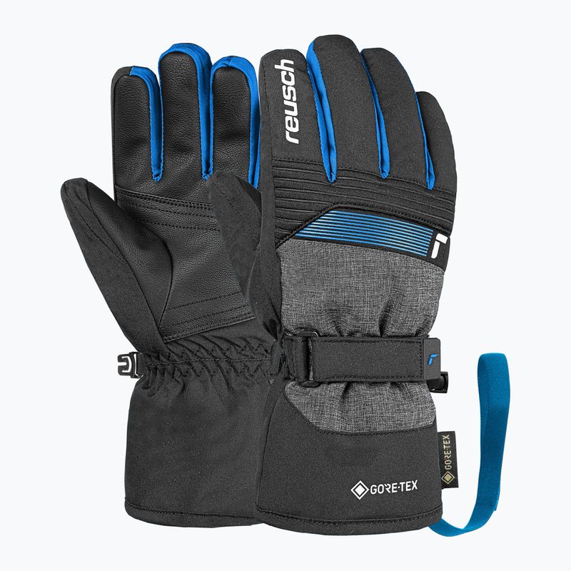 Detské lyžiarske rukavice Reusch Rocket GORE-TEX black/black melange/brilliant blue