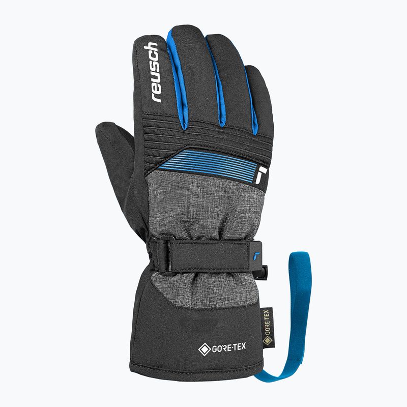 Detské lyžiarske rukavice Reusch Rocket GORE-TEX black/black melange/brilliant blue 2