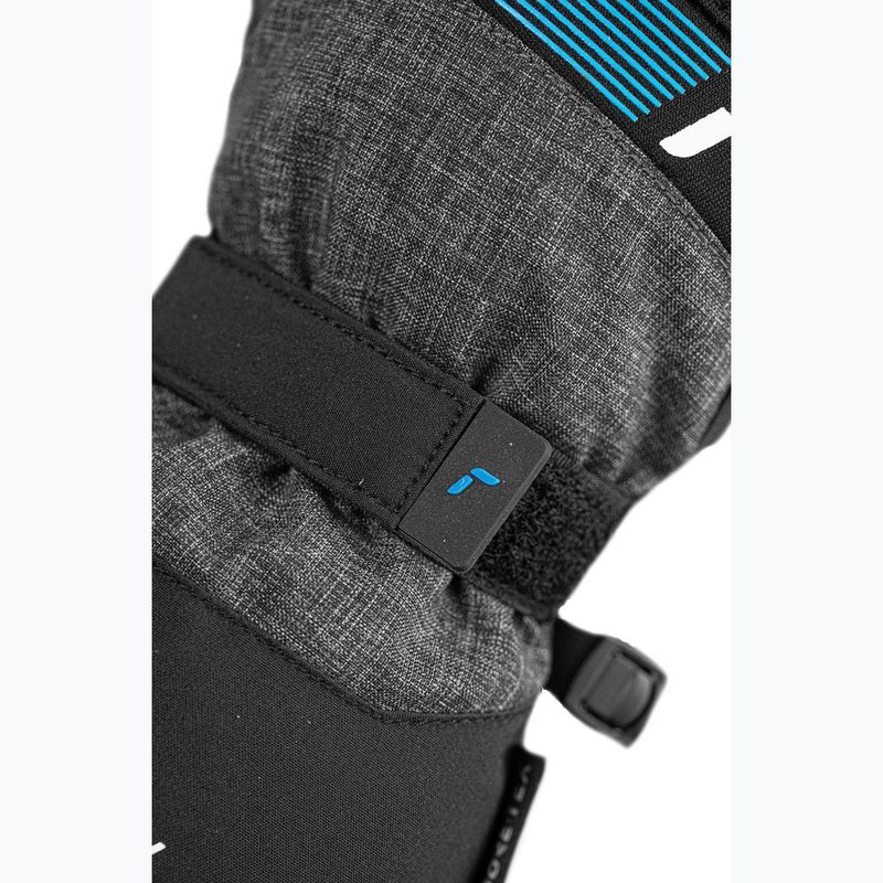 Detské lyžiarske rukavice Reusch Rocket GORE-TEX black/black melange/brilliant blue 5