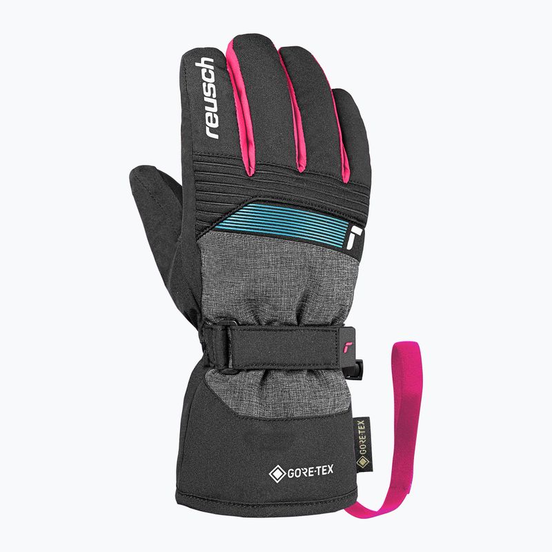 Detské lyžiarske rukavice Reusch Rocket GORE-TEX black/black melange/pink glo 3
