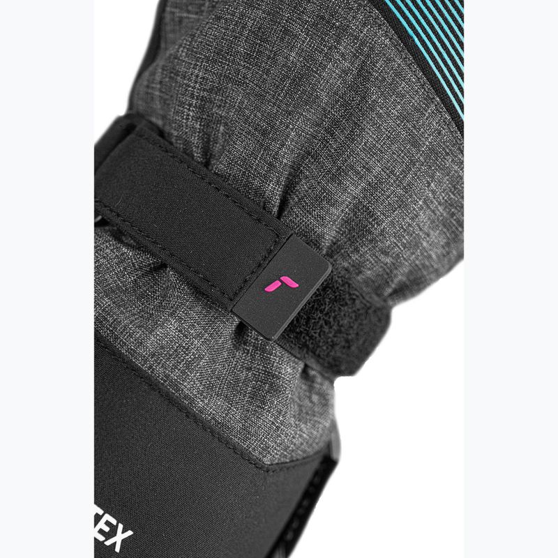 Detské lyžiarske rukavice Reusch Rocket GORE-TEX black/black melange/pink glo 6