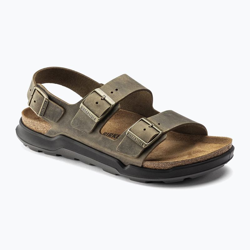 Pánske sandále BIRKENSTOCK Milano Crosstown Oiled Leather Regular faded khaki 8