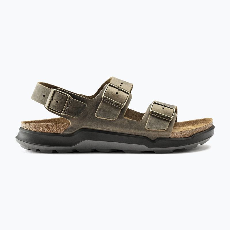 Pánske sandále BIRKENSTOCK Milano Crosstown Oiled Leather Regular faded khaki 9