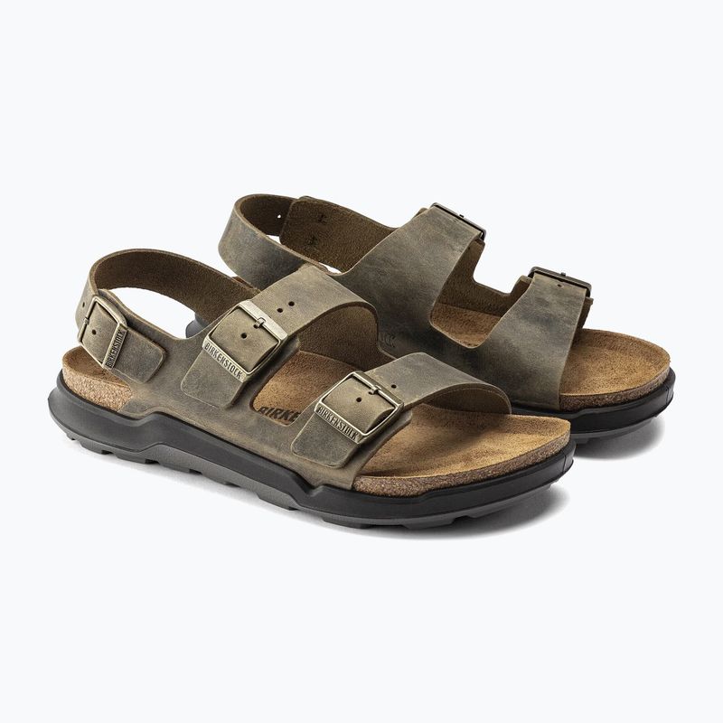 Pánske sandále BIRKENSTOCK Milano Crosstown Oiled Leather Regular faded khaki 10
