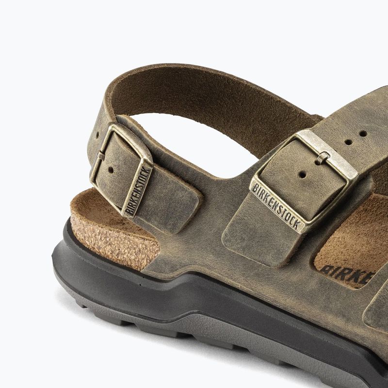 Pánske sandále BIRKENSTOCK Milano Crosstown Oiled Leather Regular faded khaki 13
