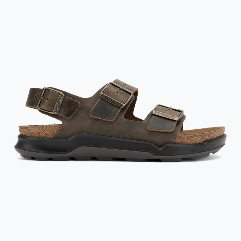 Pánske sandále BIRKENSTOCK Milano Crosstown Oiled Leather Regular faded khaki 2