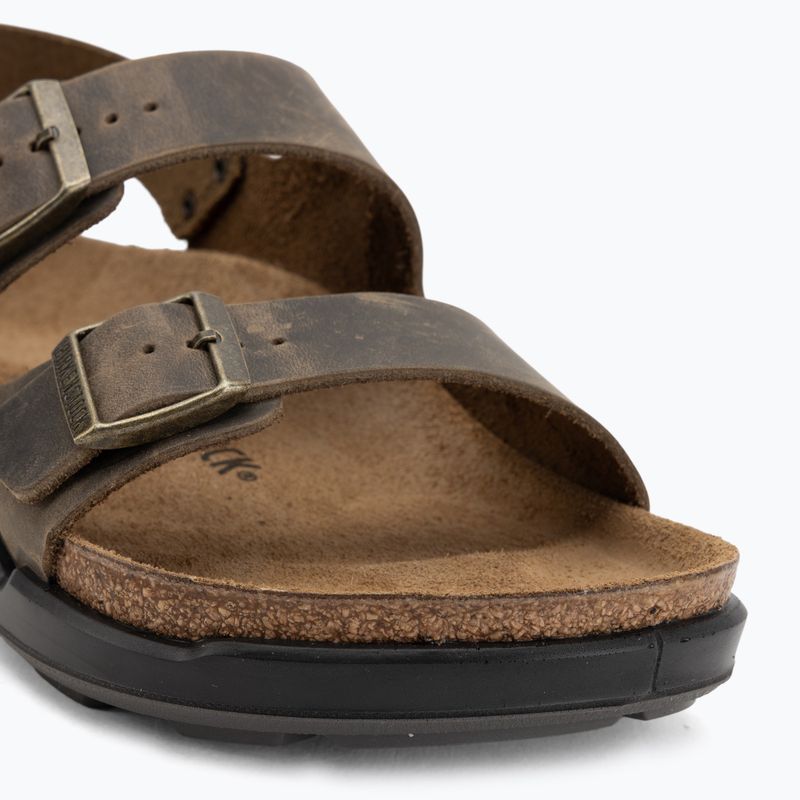 Pánske sandále BIRKENSTOCK Milano Crosstown Oiled Leather Regular faded khaki 7