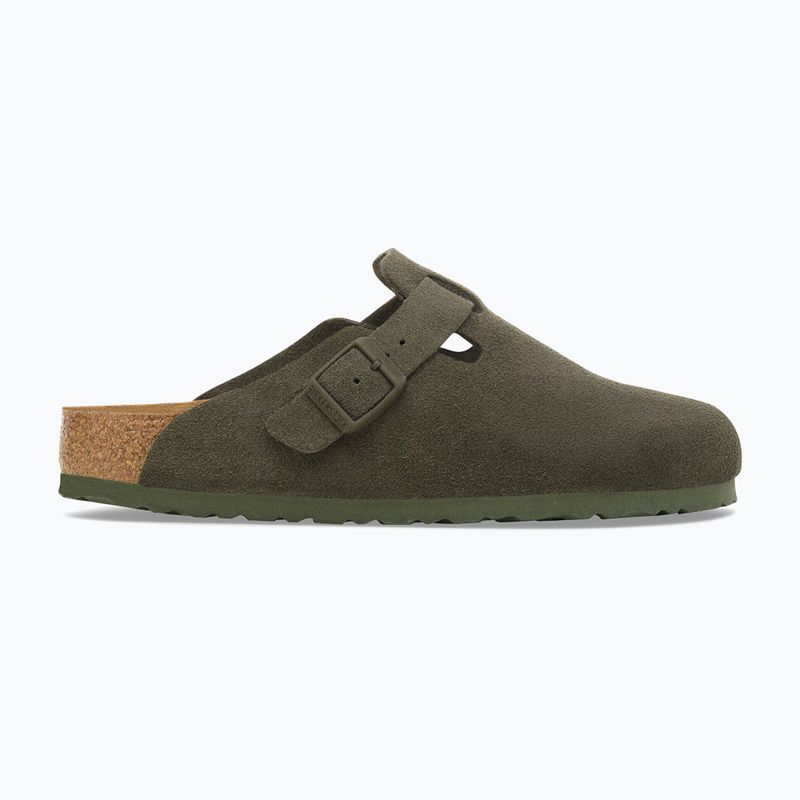 Šľapky BIRKENSTOCK Boston Suede Leather thyme 2