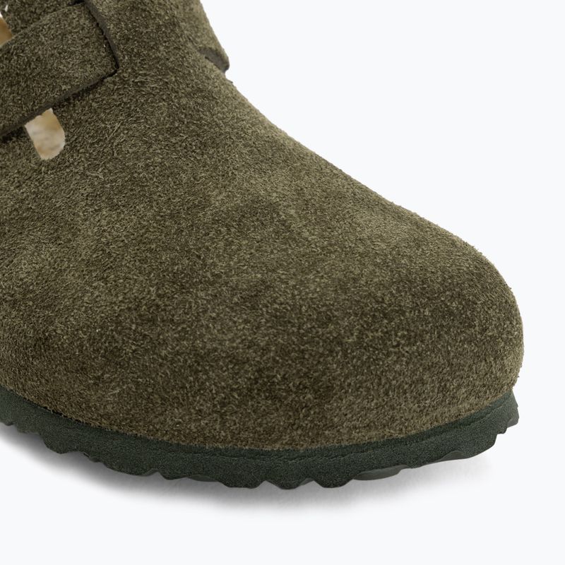 Šľapky BIRKENSTOCK Boston Suede Leather thyme 7