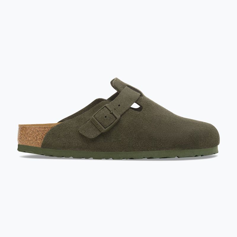 Šľapky BIRKENSTOCK Boston Suede Leather thyme 2