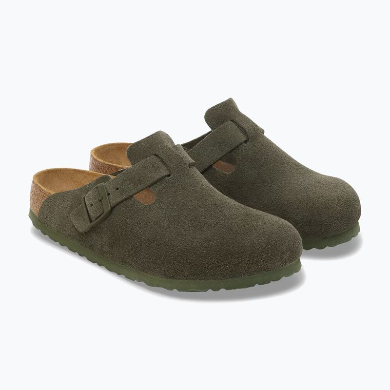 Šľapky BIRKENSTOCK Boston Suede Leather thyme 3